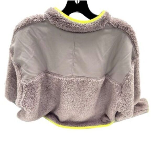 SOLD OUT Grey Nike 1/4 Zip Sherpa Fleece Crop Top - XL - Picture 6 of 7